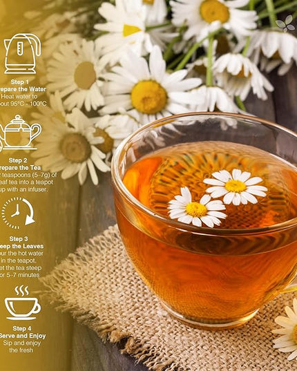 FreshDrinkUS, Chamomile Mint Tea Bags | 135 Count | Refreshing Herbal Blend of Chamomile Flower, Peppermint, Lemon Balm & other herbs – Smooth Floral & Minty Flavor – Premium Quality, Caffeine-Free