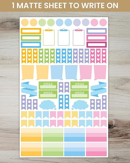Bloom Daily Planners Newly Improved Classic Planner Sticker Sheets - Variety Sticker Pack for Decorating, Planning, Scrapbooking, etc. - 708 Stickers Per Pack!