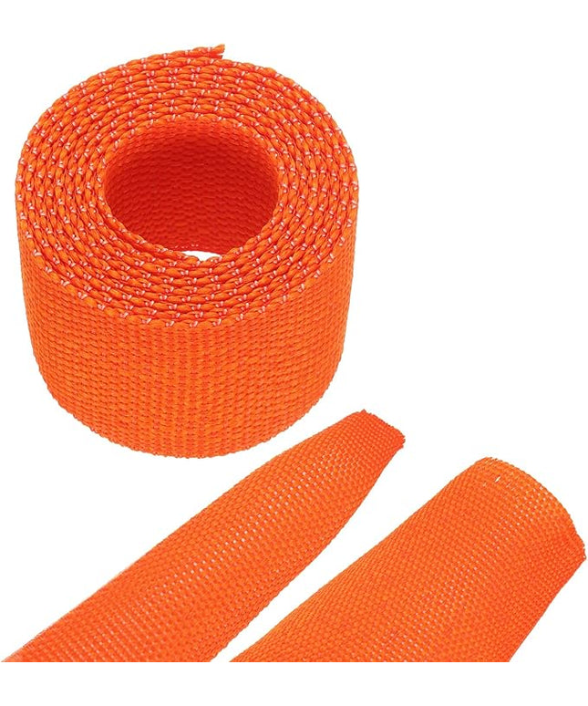 MECCANIXITY Braided Cable Sleeves Heat Shrinkable Fabric Sleeving, 7/8" 3ft Orange 2:1 Ratio Heat Shrinkable Cord Protector for Harness Cable, Network Cable Protection, Cable Management