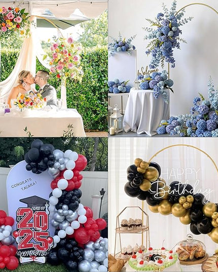 Vincidern 6.6 FT Wedding Arch Backdrop Stand for Parties, Balloon Arch Stand, Wedding Arches for Ceremony, Metal Arch Backdrop Stand for Bridal Baby Showers, Birthday Party Decoration Door Frame Gold