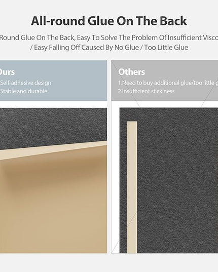 12 Pack Acoustic Panels Self Adhesive Sound Proof Foam, High Density Sound Acoustic Panel, 16X12X0.4 Inch 4:3 Rectangle Panels in Home, Office, Reccording Room, Studio,and more(Black)
