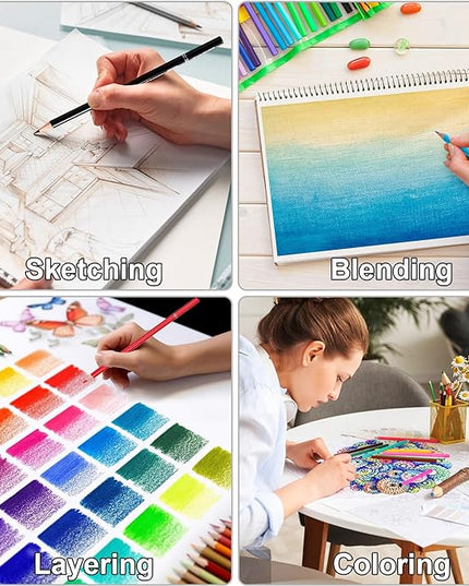 KALOUR 72 Count Colored Pencils for Adult Coloring Books, Soft Core,Ideal for Drawing Blending Shading,Color Pencils Set Gift for Adults Kids Beginners