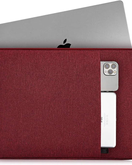 Laptop Sleeve Case for MacBook Pro 14 inch M3/M2/M1 Chip Pro/Max A2918 A2992 A2779 A2442 2025-2022, Surface Laptop 6 5 13.5" Water-Resistant Computer Bag with Accessory Pocket -Wine Red