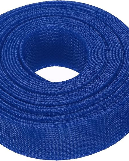 uxcell Expandable Sleeving, 1 1/2-inch 25ft Cable Sleeve, Blue