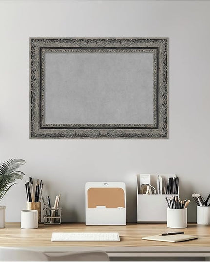 Amanti Art Black Framed Magnetic Board 16x22 Small Vision Board for use with Magnets, 100% Metal Sheet to Display Items as Office Decor or for Home Organization in mudroom, Kitchen or Kids Room