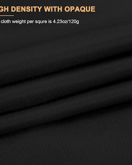 Aimosen 10 x 7 FT Black Backdrop Background for Photography, High Density Polyester Fabric Pure Black Photo Backdrop Curtain Screen Collapsible Seamless for Photoshoot Portraits Party Video Studio