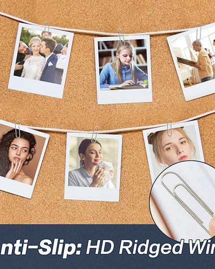Deli #1 Nonskid Paper Clips, 600 Medium Paper Clips, 6 Boxes of 100 Each, Silver