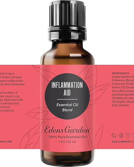 Edens Garden Inflammation Aid Essential Oil Blend- 100% Pure Premium Grade, Undiluted, Natural, Therapeutic, Aromatherapy, The Best for Skin, Face, Humidifiers 30 ml (1 fl oz)