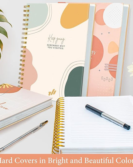 Journals for Writing, 300 Thick Pages, 10.25" X 7.25, Large Hardcover College Ruled Spiral Notebook, Perfect for Note taking, Journal for School, Work