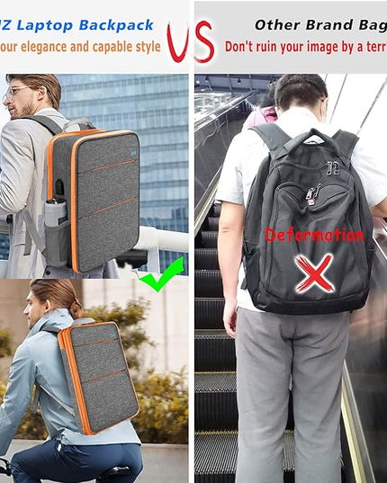 ZINZ Slim & Expandable Laptop Backpack Water Resistant Travel Backpack Compatible with MacBook Air/Pro 13-14 inch XPS 13 Surface 13.5" and Most 13-14 inch NoteBooks,G01OG01