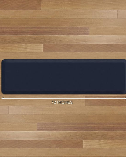 GelPro Anti Fatigue Nonslip Mat: Hard Floor Utility Mats for Garage, Patio and Kitchen - 20" x 72" x .5" - Leather Grain Navy
