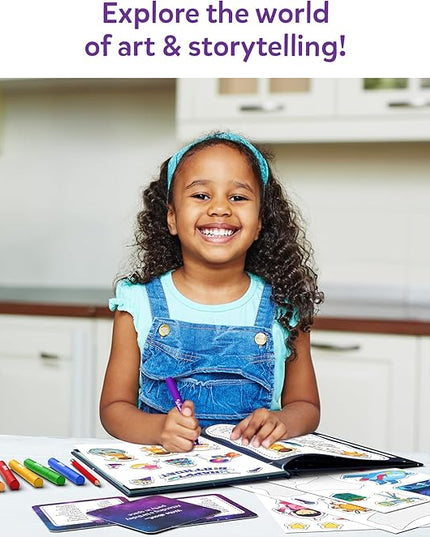 Skillmatics Storybook Art Kit - Create Space-Themed Stories, DIY Craft & Writing Kit with 300+ Stickers, Scrapbooking Activity, Gifts for Kids Ages 5, 6, 7, 8, 9, 10