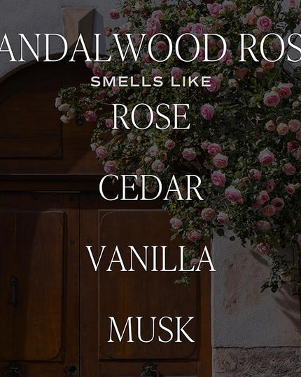 Sweet Water Decor Sandalwood Rose Reed Diffuser – Room Decor Aesthetic with Long-Lasting Premium Fragrance of Green, Leafy, Winey, Rose, Guaiac Wood, and Musk for 4 Months – Ideal for Home Decor