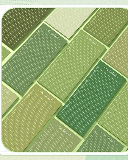 Censen 10 Pack 500 Sheets To Do List Notes Daily Checklist Notepads with 50 Sheets Each Undated Color Memo Pad Block Shopping List Pad Weekly Plan Notepad Organizer Planners(Gradient Green,Lined)