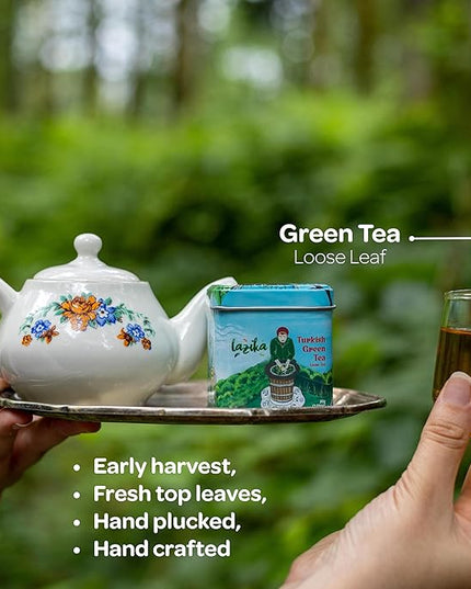 Lazika Loose Leaf Tea Set, Black Tea, Green Tea, Earl Grey, Tea Gift Set for Tea Lovers, 3.35 Oz (Pack of 3)