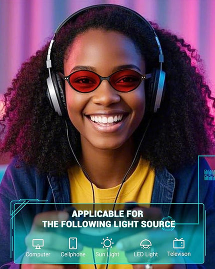 TIJN Olisa Blue Light Blocking Glasses for Women Men,Oval Glasses Frame Bluelight Glasses for Gaming/Computer/Screen