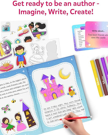 Skillmatics Storybook Art Kit - Create Fairytale Stories, DIY Craft & Writing Kit with 300+ Stickers, Scrapbooking & Journal Activity, Gifts for Kids Ages 5, 6, 7, 8, 9, 10
