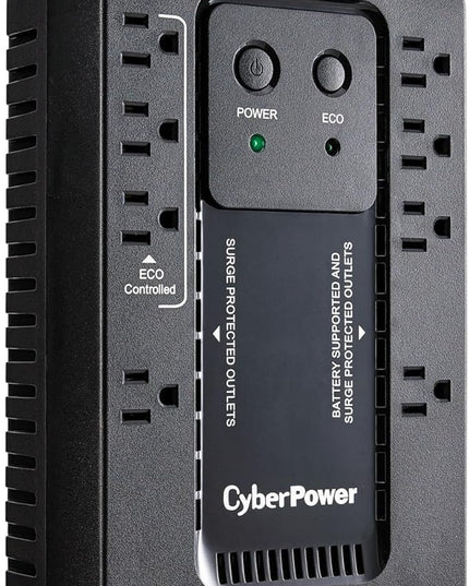 CyberPower EC550G Ecologic UPS Battery Backup and Surge Protector, 550VA/330W, 8 Outlets, ECO Mode, Compact, UL Certified