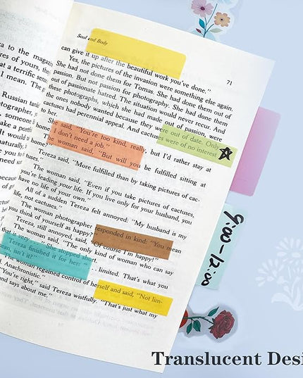 ELII 500 PCS Tabs 2 Inch Book Tabs Sticky Index Tabs,File Tabs Self Adhesive,Page Markers Index Labels for Pages Notebooks