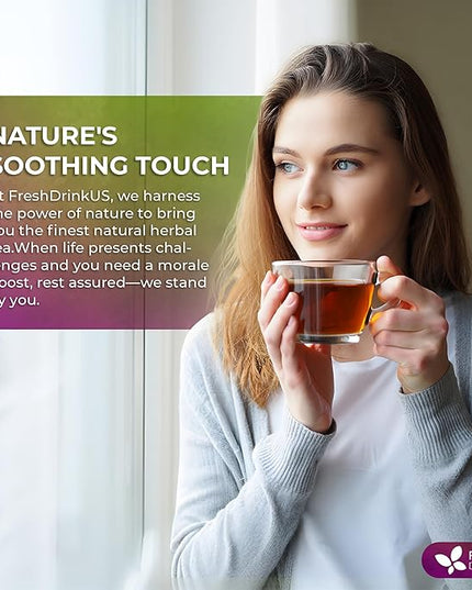 FreshDrinkUS, Vitality Balance Tea Bags | 30 Count | Herbal Blend with Gymnema, Milk Thistle Seed, Fenugreek, Dandelion Root, Ginger, Orange Peel & Other Herbs – 100% Natural, Caffeine-Free Herbal Tea