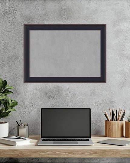 Amanti Art Black Framed Magnetic Board 15x21 Small Vision Board for use with Magnets, 100% Metal Sheet to Display Items as Office Decor or for Home Organization in mudroom, Kitchen or Kids Room