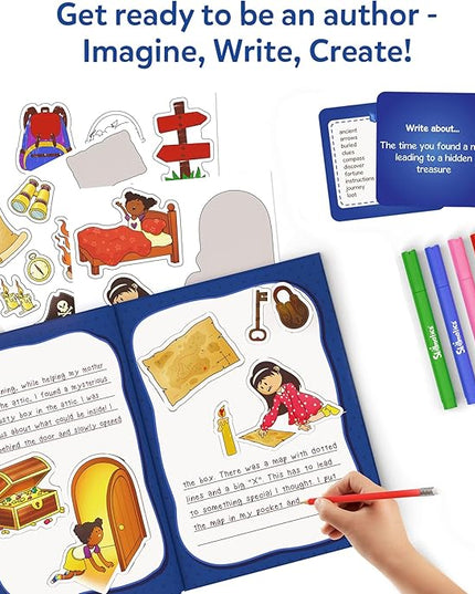Skillmatics Storybook Art Kit - Create Adventure Stories, DIY Craft & Writing Kit with 300+ Stickers, Scrapbooking & Journal Activity, Gifts for Kids Ages 5, 6, 7, 8, 9, 10