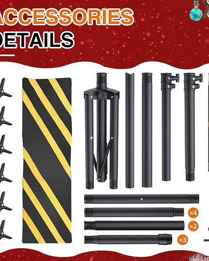 Portable T-Shape Backdrop Stand Support Kit 8x7.2ft, Adjustable Photography Green Screen Backdrop Stand for Parties, Photography Videography Studio (8×7.2Ft)