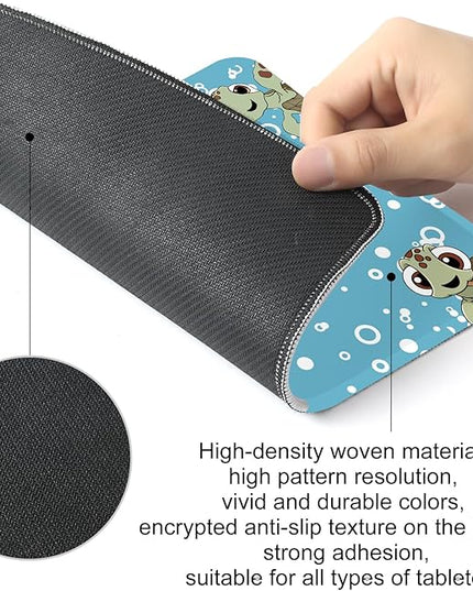 Cute Sea Turtle Square Mouse Pad,Non-Slip Rubber Base Mouse Pad,Home Office Decoration Desktop Accessory,Laptop Mouse Pad for Office Laptops, 9.4x7.8x0.12inch.