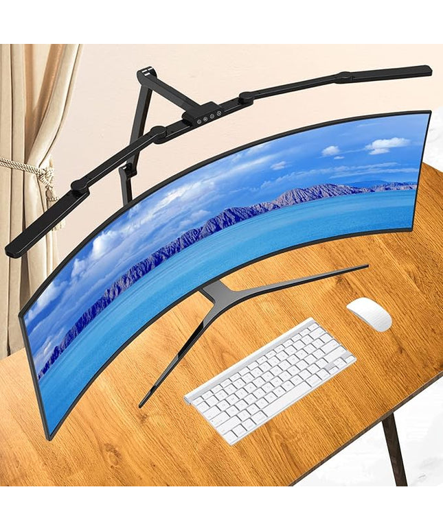 Transformable LED Desk Lamp, 41.5" Large Architect Desk Lamp with Clamp, 3 Light Bars Desk Light for Home Office, 24W Auto Dimming Office Lighting Table Light for L Shaped Desk