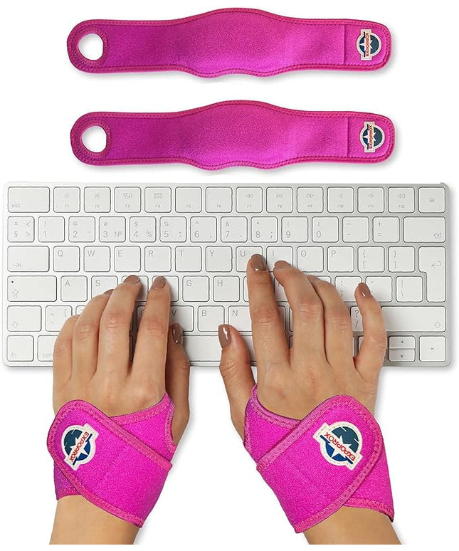 Wrist Rest Pads-Ergonomic Mouse and Keyboard Support-Tension.Adjustable Fit with Padded Comfort.