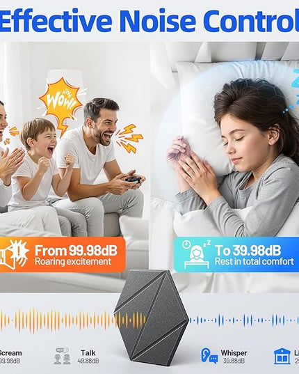 12 Pack Acoustic Panels with Self-Adhesive 12"X10"X0.4" Sound Proof Foam Panels for Walls, High Density Soundproof Wall Panels, Z-Line Hexagon Sound Dampening Panels for Home Studio Decor Office-Black