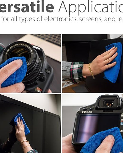 Universal Screen Cleaning Kit, Microfiber Cloth + 2 Sided Brush + Non-Streak Solution Spray [for TV, Laptops, PC Monitors, Smartphones, Tablets, Camera, Keyboard and Other Electronics]