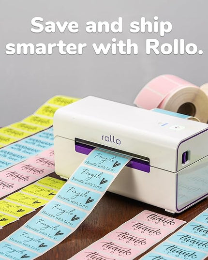 Rollo Direct Thermal 2x1 Barcode Labels - Roll of 1,000 Thermal Labels for Shipping (Commercial Grade Stickers)