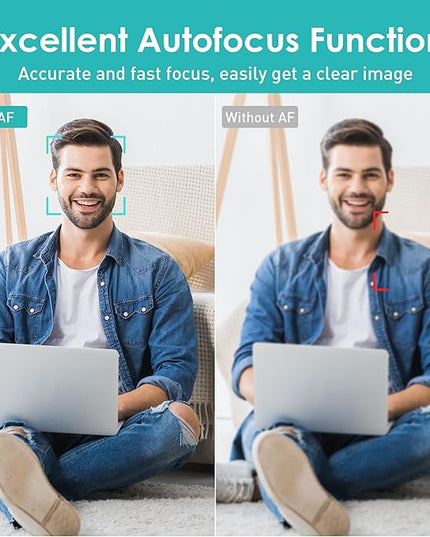 saylas 2K Webcam with Microphone, 78°FOV FHD Streaming Camera with 2K/30fps, 1080P/60fps, Privacy Cover, Plug & Play USB Web Cam, Autofocus, Webcam for PC, Computer Web Camera for Laptop, Mac, Zoom