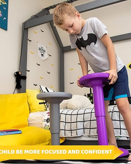 ActiveChairs Adjustable Wobble Stool, Flexible Classroom Seating, Improves Focus, Posture & Helps ADHD/ADD, Sensory Chair, Active Desk Chairs, Adjusts from 16.65" to 23.75", Ages 13-18, Purple