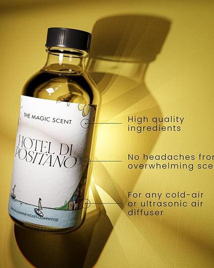 The Magic Scent Hotel Di Positano Hotel Scent Diffuser Oil - Cold-Air & Ultrasonic Fragrance Oil for Diffuser Inspired by Amalfi Coast, Italy - Essential Oils for Diffusers Aromatherapy (500 ml)