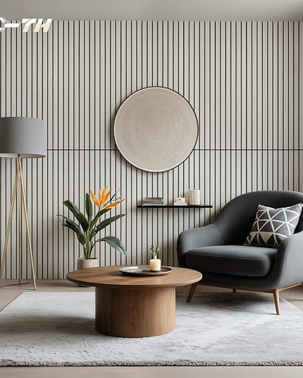 TO-TH Wood-Look Acoustic Wall Panels, 10 Pack 47.2” x 23.6” Sound Panels, Decorative Wood Panels for Wall Sound Dampening Panels for Home, Office, Basement, Natural Oak with Mitered Edges