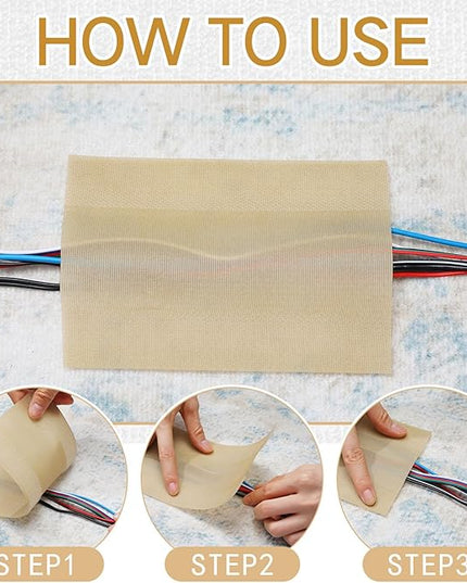 WILLBOND Carpet Cord Cover Cable Protector Floor Cover Cable Protector Management Only for Commercial Office Carpet(39.37 ft,Khaki)