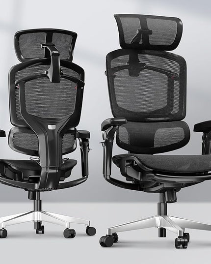 FLEXISPOT ErgoX-PRO Ergonomic Office Chair with Footrest Black – AeroWeave 5.0 Mesh Seat, 5D Lumbar, 7D Armrests, 4D Headrest, 551LBS Capacity – Office, Gaming, Home
