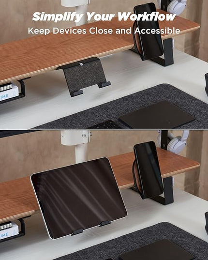 Moodular Add-ons Tablet/Smart Accessory Stand [Accessory Only - Requires Moodular Wooden Monitor Stand Slide Rails for Use] Black MSA-TS