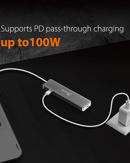 j5create 9 in 1 USB-C Hub-SuperSpeed+Gen 2 Type C Adapter w/Ethernet, microSD/SD 4.0, 4K HDMI, USB-C 3.1 Gen2 Port, PD 100W for MacBook Pro/Air, XPS, Chromebook & Other USB C Windows Laptops (JCD375)