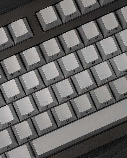 mintcaps PBT Gray Keycaps Cherry Profile DYE-Sub Custom Minimalist Key Caps for 60% 65% 75% 80% Cherry Gateron MX Switches Mechanical Keyboards (107Keys Keycaps)