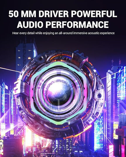 EKSA E1000 V2 Gaming Headset, PC Headset with USB C Plug, Wired Headphones with Noise Canceling Microphone, 7.1 Surround Sound, RGB Light, include USB Adapter for Computer,Mac, PS4/PS5 Console, Laptop