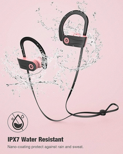 Otium Bluetooth Headphones Wireless Earbuds Headsets Wireless Earbuds Bluetooth Earphones IPX7 Waterproof 15 Hours Playtime Running Sports Workout