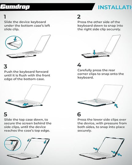 Gumdrop Droptech Hard Shell Laptop Case ONLY Compatible with Dell Latitude 5440|5450 Precision 3480 Clamshell 13.5 inch Rugged Drop Tested Reliable Computer Protection Professionals Office Business
