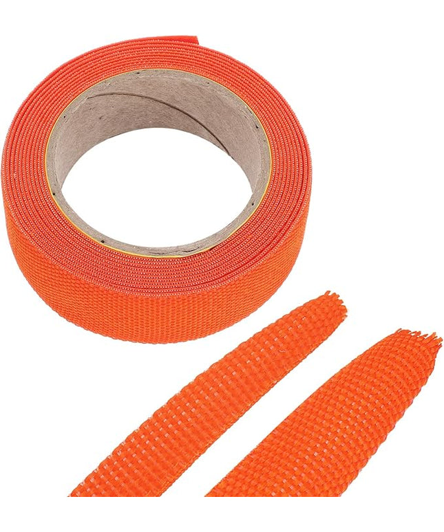 MECCANIXITY Braided Cable Sleeves Heat Shrinkable Fabric Sleeving, 5/8" 10ft Orange 2:1 Ratio Heat Shrinkable Cord Protector for Harness Cable, Network Cable Protection, Cable Management