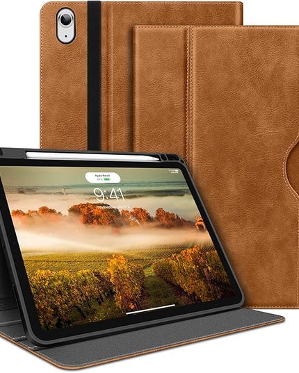 H HOLIMET Case for iPad Air 11 Inch M3/M2 (2025/2024)/iPad Air 4th/5th Generation 10.9 Inch 2022/2020 with Pencil Holder Soft Back Shockproof Protective Vegan Leather