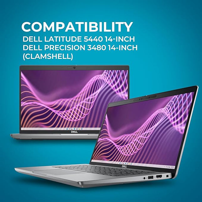 Gumdrop Droptech Hard Shell Laptop Case ONLY Compatible with Dell Latitude 5440|5450 Precision 3480 Clamshell 13.5 inch Rugged Drop Tested Reliable Computer Protection Professionals Office Business