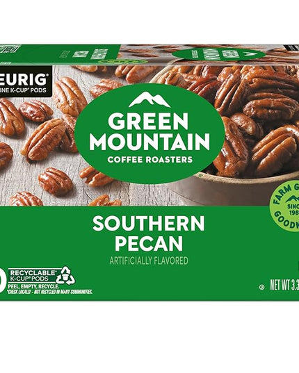 Green Mountain Coffee Roasters Southern Pecan Keurig Single-Serve K-Cup pods, Light Roast Coffee, 60 Count (6 Packs of 10)