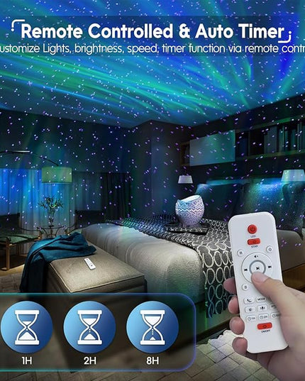 Rossetta Star Projector, Galaxy Light Projector White Noise Bluetooth Speaker with Remote Control, Aurora Projector Starry Night Light Projector for Kids Adults, Home Theater, Ceiling, Home Decor